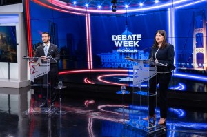Democrats Abdul El-Sayed and U.S. Rep. Haley Stevens, vying for their party's nomination to be Michigan's next U.S. Senator.